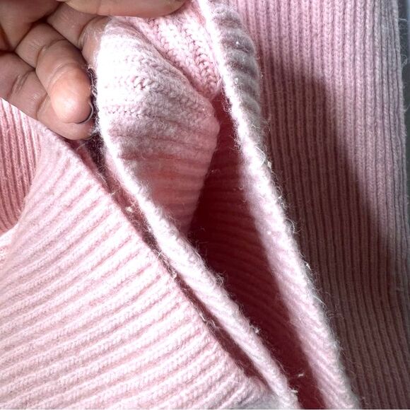 Y2K H&M women’s Pink Ribbed Knit Midi Skirt Sz M whimsical goth coquette soft - Picture 2 of 6